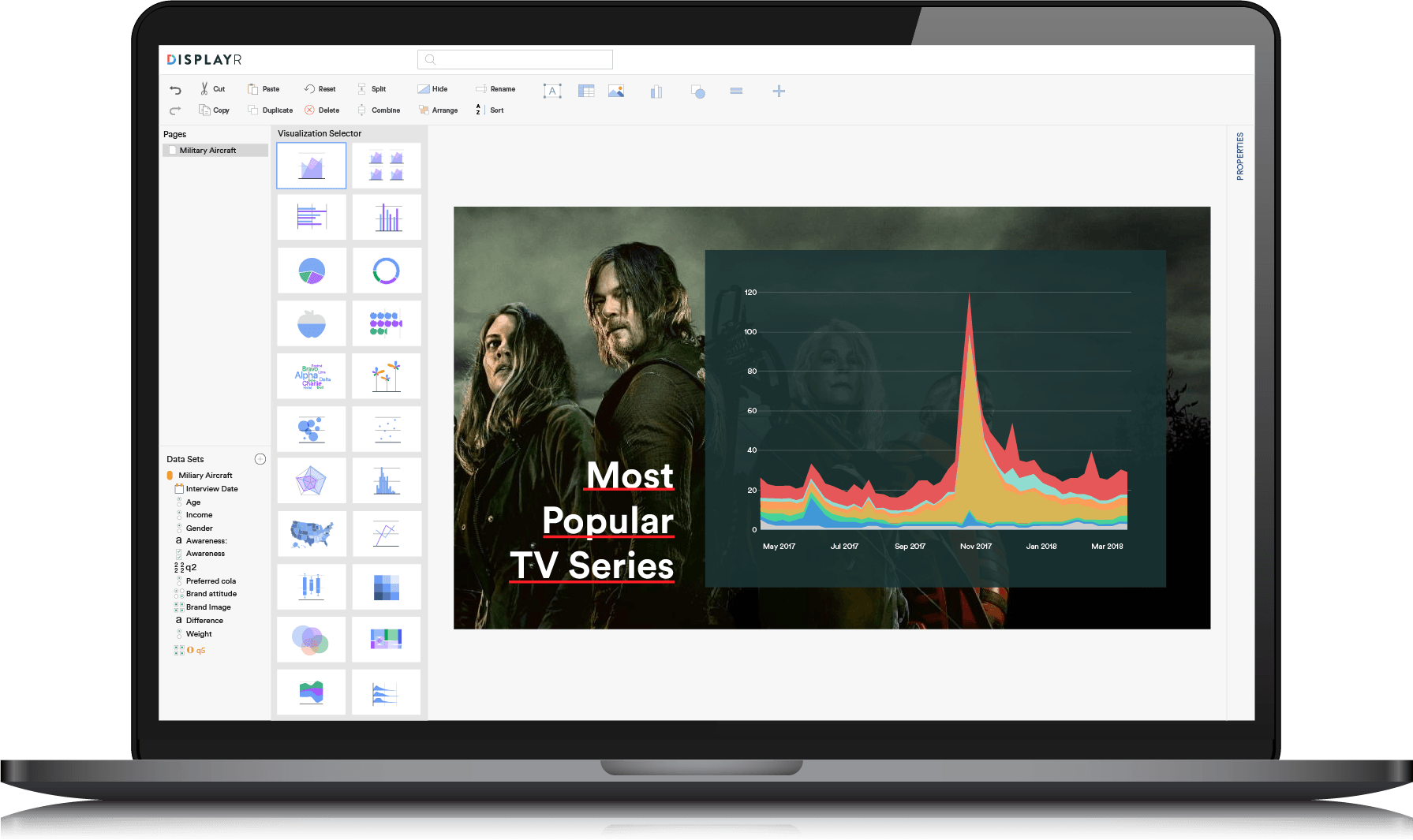 Area Chart Maker in Displayr