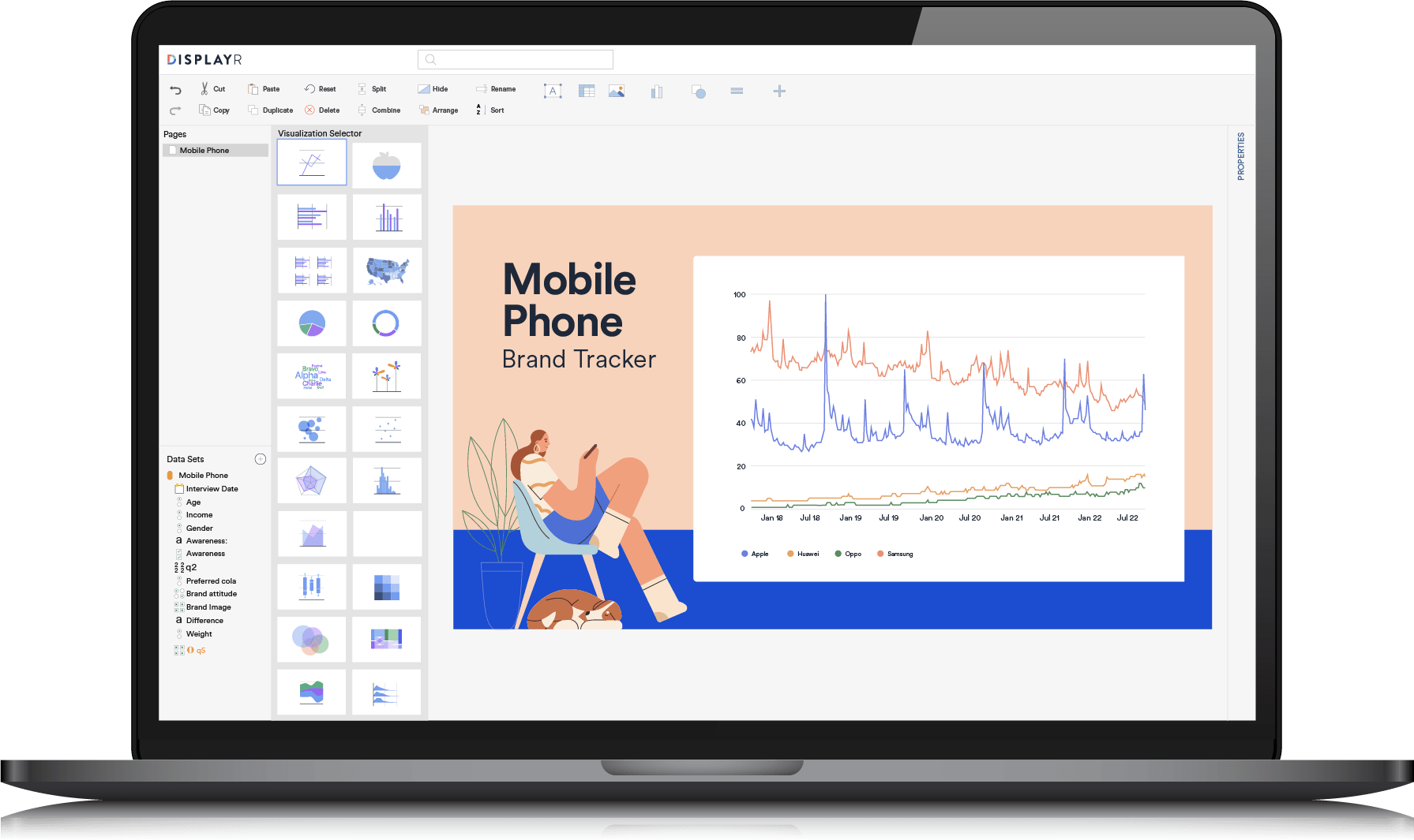 Line Graph Maker in Displayr