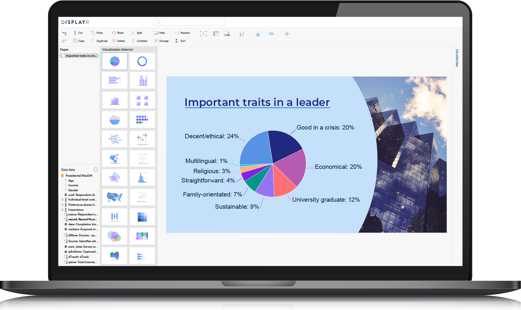 Pie Graph Maker in Displayr