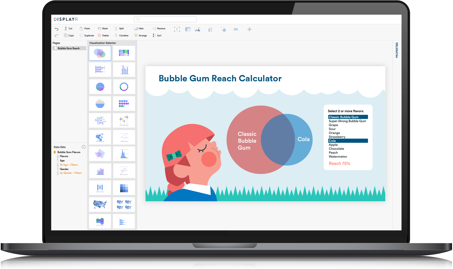 Venn Diagram Maker in Displayr